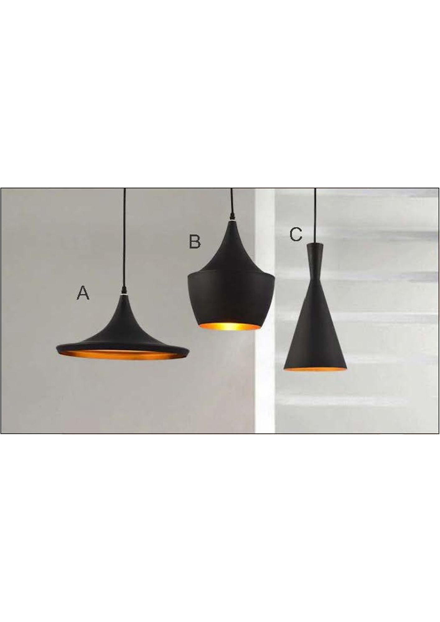 Beyond Lights - Black Pendant Lamp- GL